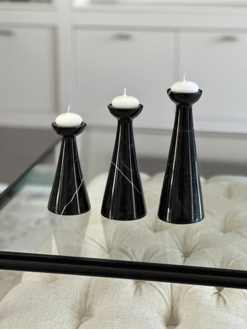 3'lü Toros Mermer Tealight Mumluk