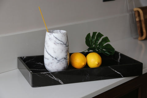 Toros Marble Rectangular Edged Tray