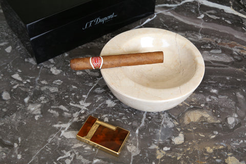 Beige Marble Round Ashtray