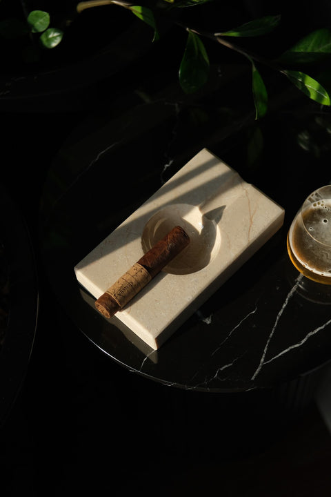 Beige Marble Cigar Ashtray (double)