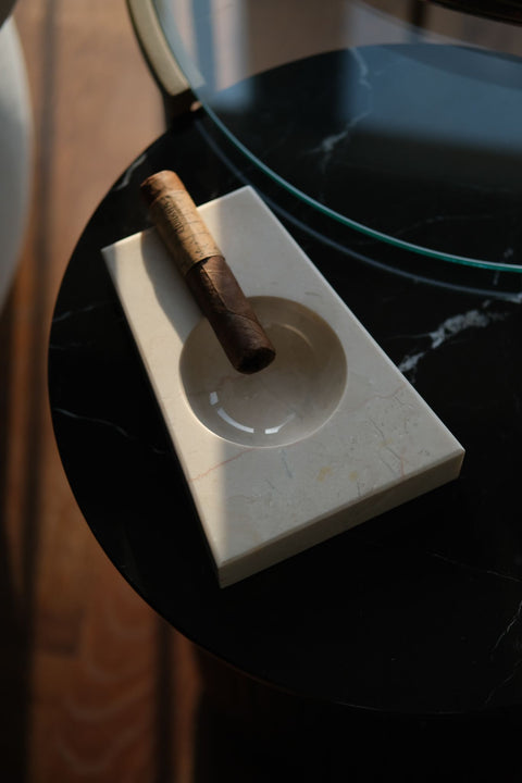 Beige Marble Cigar Ashtray (single)